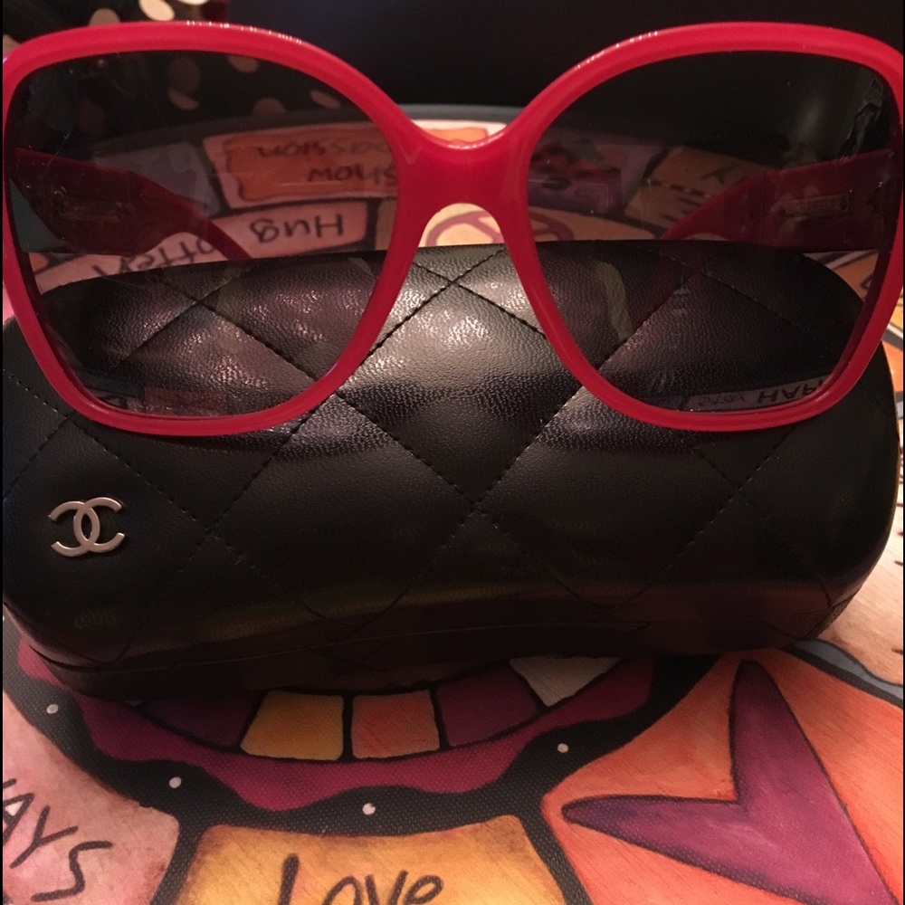 Chanel Vibrant Pink Classic Enamel Sunglasses